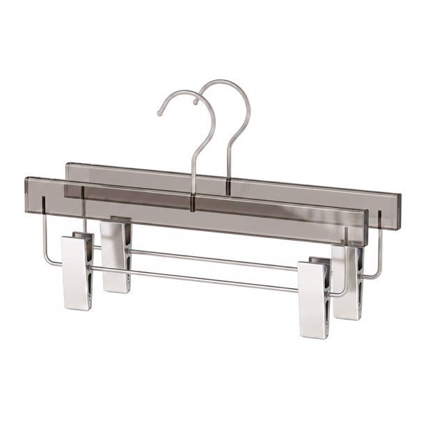 REGALWOVEN 2 Piezas de Perchas para Pantalones, Perchas que Ahorran Espacio, Organizador de Armario para Jeans Gris Ahumado B 2