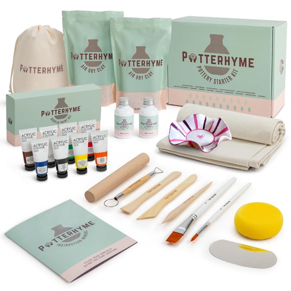 Kit de Arcilla de Secado al Aire Potterhyme – Set Completo para Principiantes