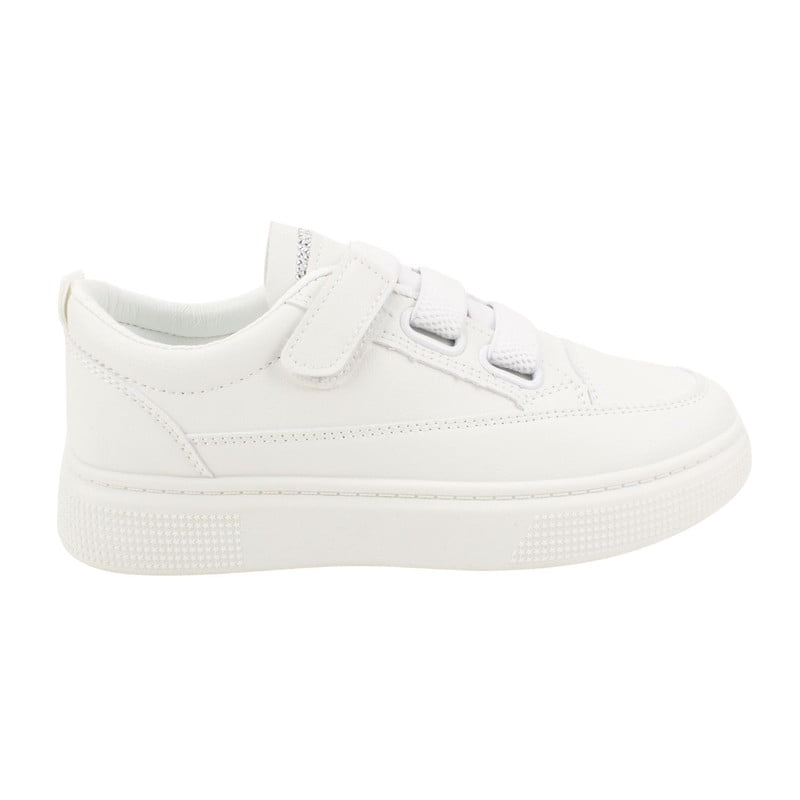 Zapatillas New Walk Brillos Plataforma Blanca