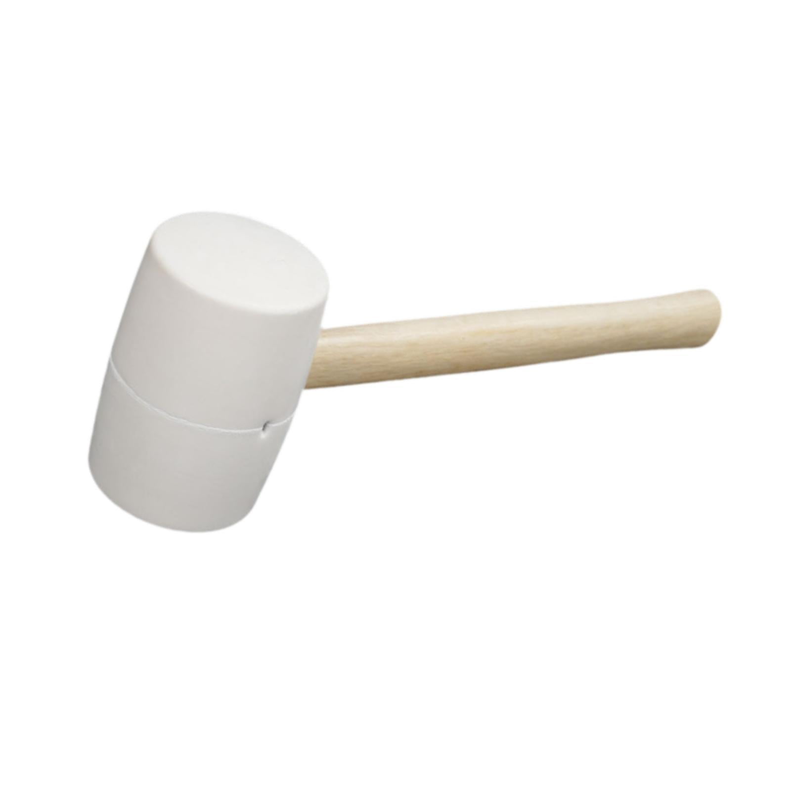 Magideal - Martillo De Mazo De Goma, Mazo De Cabeza De Goma Blanca, Cómodo Cabezal De Martillo De Goma Para Carpintería, Instalación De Azulejos, Camping, Bricol 1050g