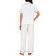 thumbnail image 3 of INSPIRE CHIC Conjunto de Pijama para Mujer Camisa de Botones con Lazo de Manga Corta y Pantalones Pijamas Suaves para Novias Conjunto de Dos Piezas para Descanso L Blanco, 3 of 6