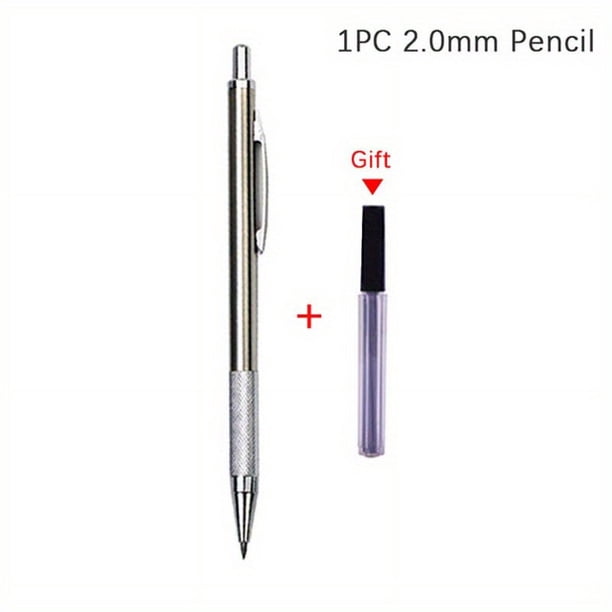 0.3/0.5/0.7/0.9/1.3/2.0mm Mechanical Pencil Set Full Metal Art Drawing Painting Automatic Pencil With Leads,Office School Supply