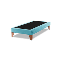 Importclick - Base Cama Europea 1 Plaza 90X200 Cm Turquesa Felpa