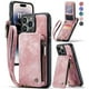 thumbnail image 1 of Wallet Case For IPhone 14/13/12/11 With RFID Blocking Leather Case With Card Holder & Kickstand, Zipper Strap Double Button Flip Shockproof Case, 1 of 2
