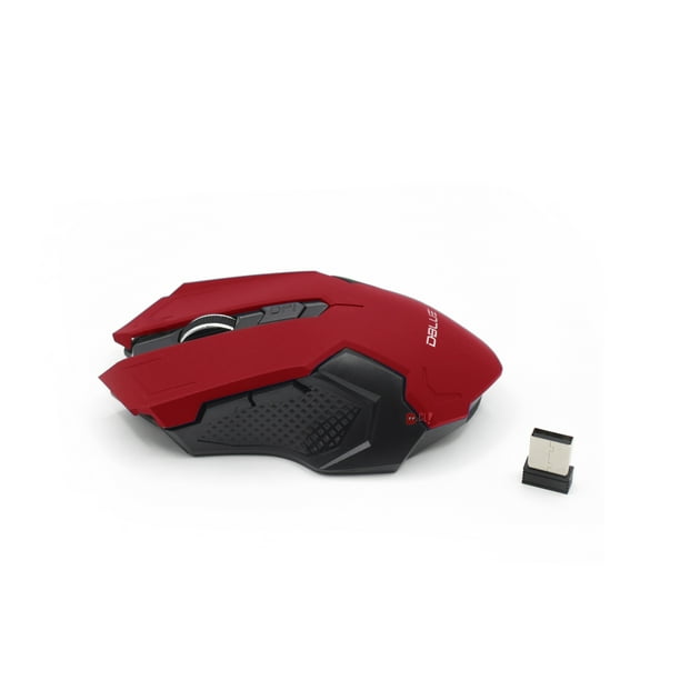 Mouse Óptico Inalámbrico Diseño Color Rojo - Ps | Lider