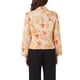 thumbnail image 3 of INSPIRE CHIC Blazer de regreso a clases para mujer, chaqueta de traje corta de verano, abierta al frente, beige con estampado floral naranja, talla XS, 3 of 6