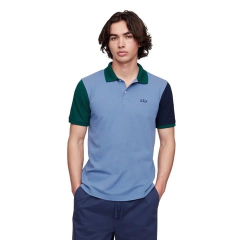 Polo Gap Novelty Logo Para Hombre Serene Blue Talla S