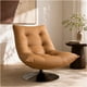 thumbnail image 1 of Sillón Enzo Giratorio Ecocuero Sitial Base Pedestal Metálico Marrón Liso, 1 of 8