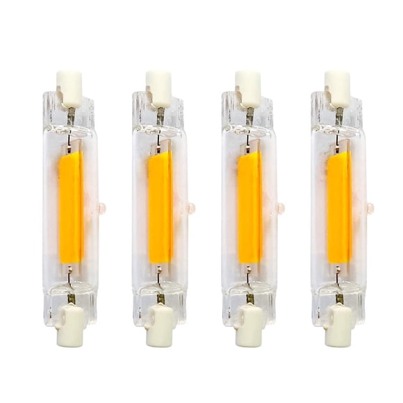 Bombilla LED Qixivcom 10 W R7S 78 mm regulable 3000 K (4 unidades)