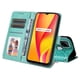 thumbnail image 3 of Funda tipo cartera FOXDOCK para Realme C15 , diseño girasol en relieve, cuero PU, cierre magnético, soporte y tarjetero, 3 of 5