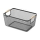 thumbnail image 5 of Cesta De Almacenamiento De Alambre Metálico Con Asas De Madera Para Organizar Maquillaje Y Refrigerios, 36 X 22 X 21 Cm, Color Negro., 5 of 6