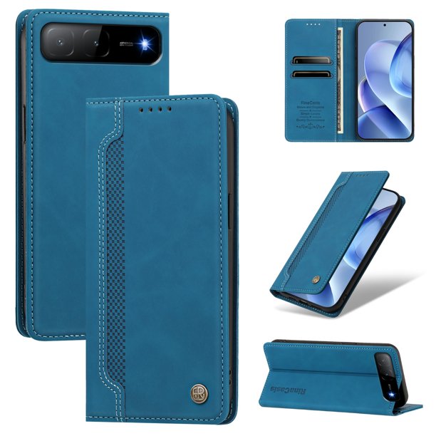 Funda Billetera para Infinix Hot 60i 5G Imán y Resistente Azul