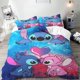 thumbnail image 1 of v1266 Bed Sheets /pc Duvet Cover Lilo & Stitch Pattern Bedding Set Children's Room Decoration Single Double King Size Multiple Size Gift 3-Piece Bedding Set (1 Duvet Cover + 2 Pillow Shams) Bed Sheet, 1 of 5