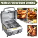 thumbnail image 4 of Parrilla de gas de sobremesa BESTFIRE, 2 quemadores, 20 000 BTU, acero inoxidable, 4 of 7