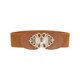 thumbnail image 1 of Allegra K Dama 2.36" Ancho Cinturones Elásticos, Cuero Sintético Opal con Cuentas de Diamantes de Imitación Incrustados Cinturón Elástico para Vestido 66 cm/26" Camel, 1 of 5