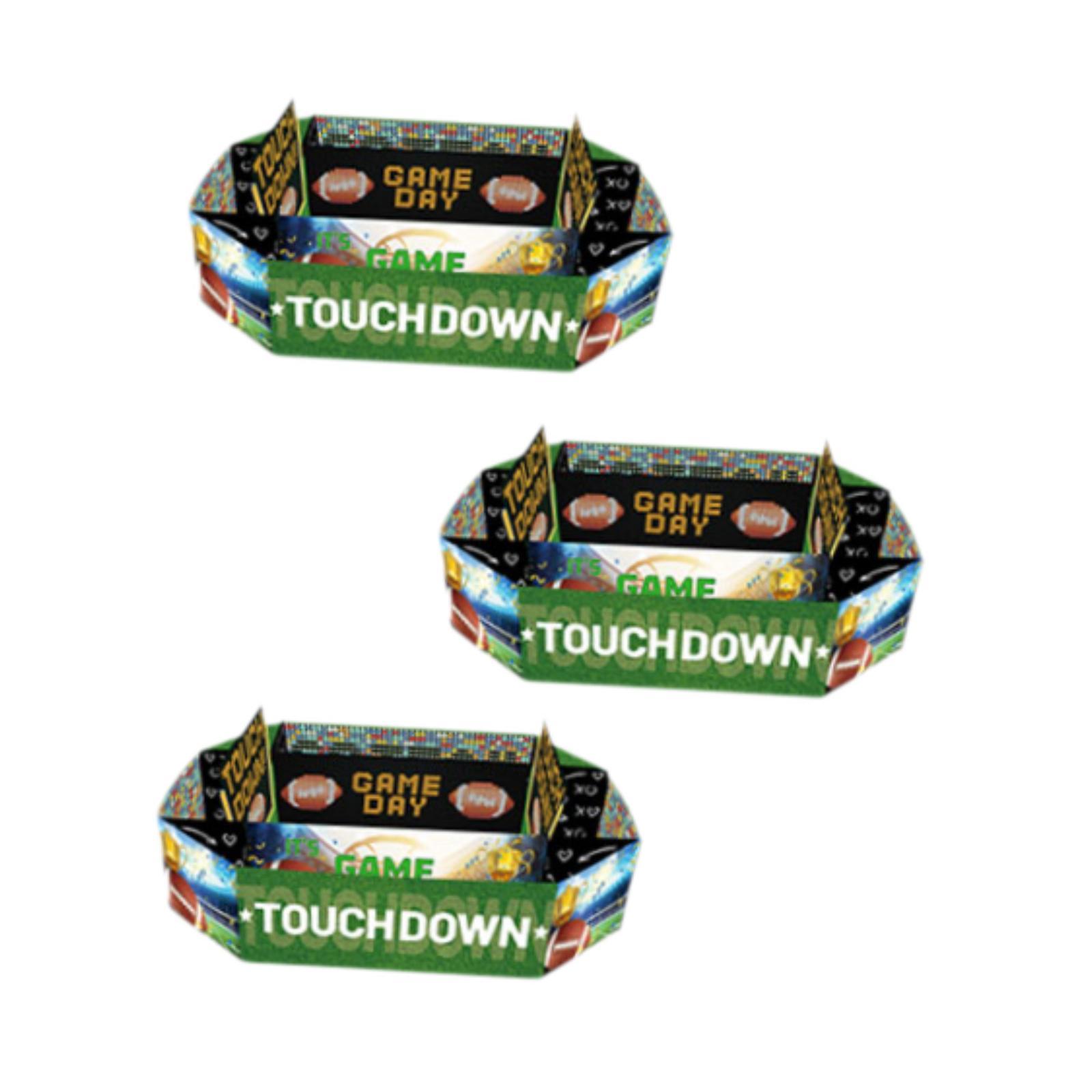 Bothyi - 3X Bandejas Bandejas Estadio De Bocadillos De Fútbol Para El Centro De La Mesa Del Juego Deportivo Estilo B