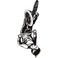 Rienda Libre Graphics - Decomural Stunt Bike Bmx Cycling Sports Ws-17761