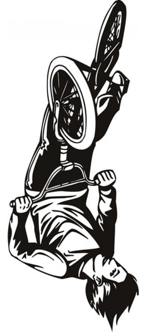 Rienda Libre Graphics - Decomural Stunt Bike Bmx Cycling Sports Ws-17761