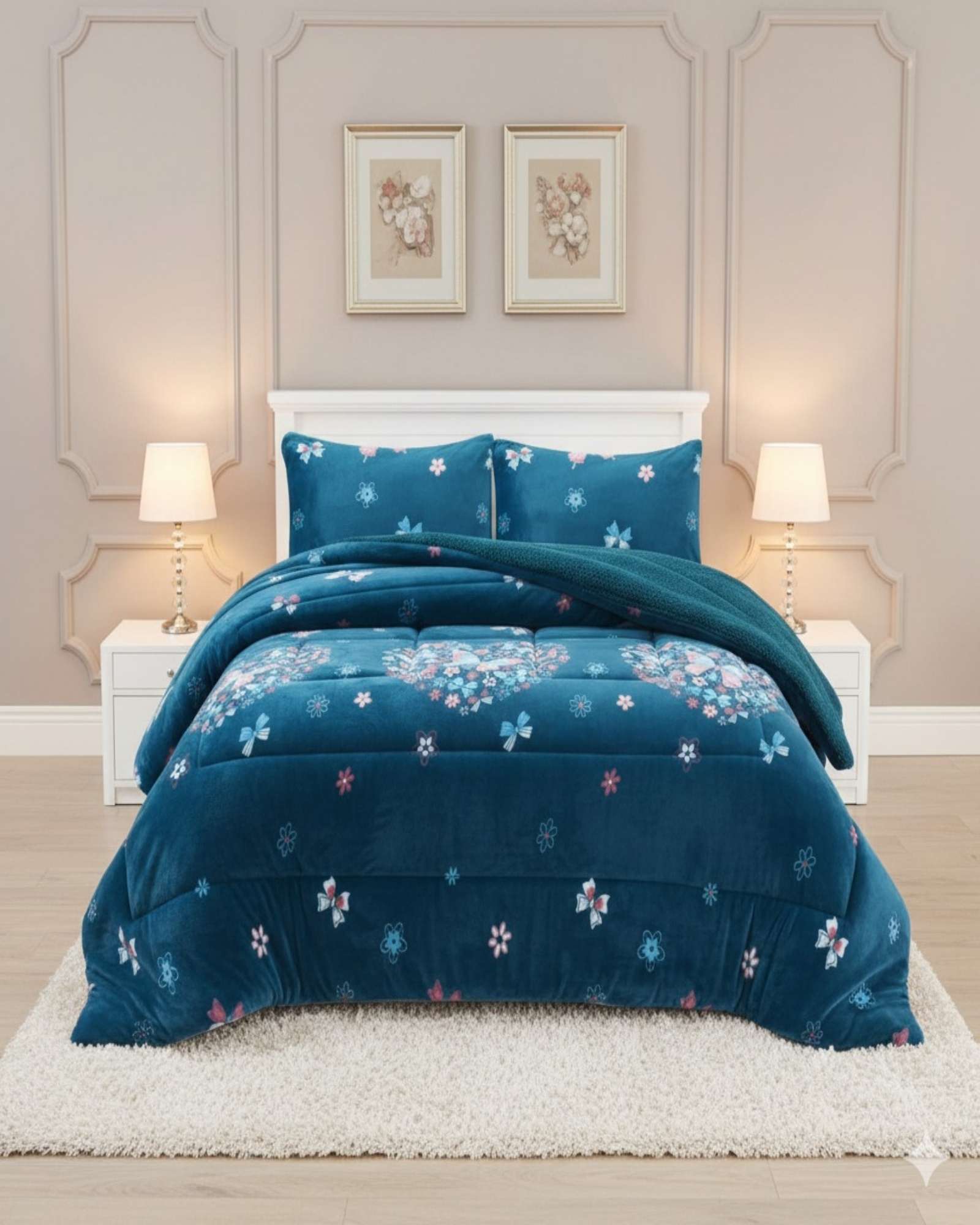 Imac Hogar - Cubrecama Plush Con Chiporro De Invierno 2 Plazas