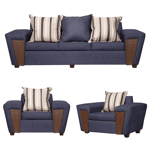 Ruzam Mobel - Juego De Living 3-1-1 Creta Marengo Lino