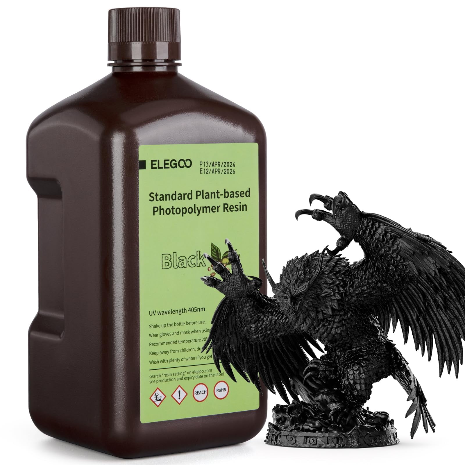 Impresora 3d De Resina Elegoo Standard A Base De Plantas, 2 Kg, Negra, 405 Nm