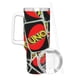 thumbnail image 3 of UNO Vaso aislado de acero inoxidable con asa, diseño temático, regalo para familia, amigos y fans; incluye pajita y encaja en el portavasos estándar, 40 oz, 3 of 6