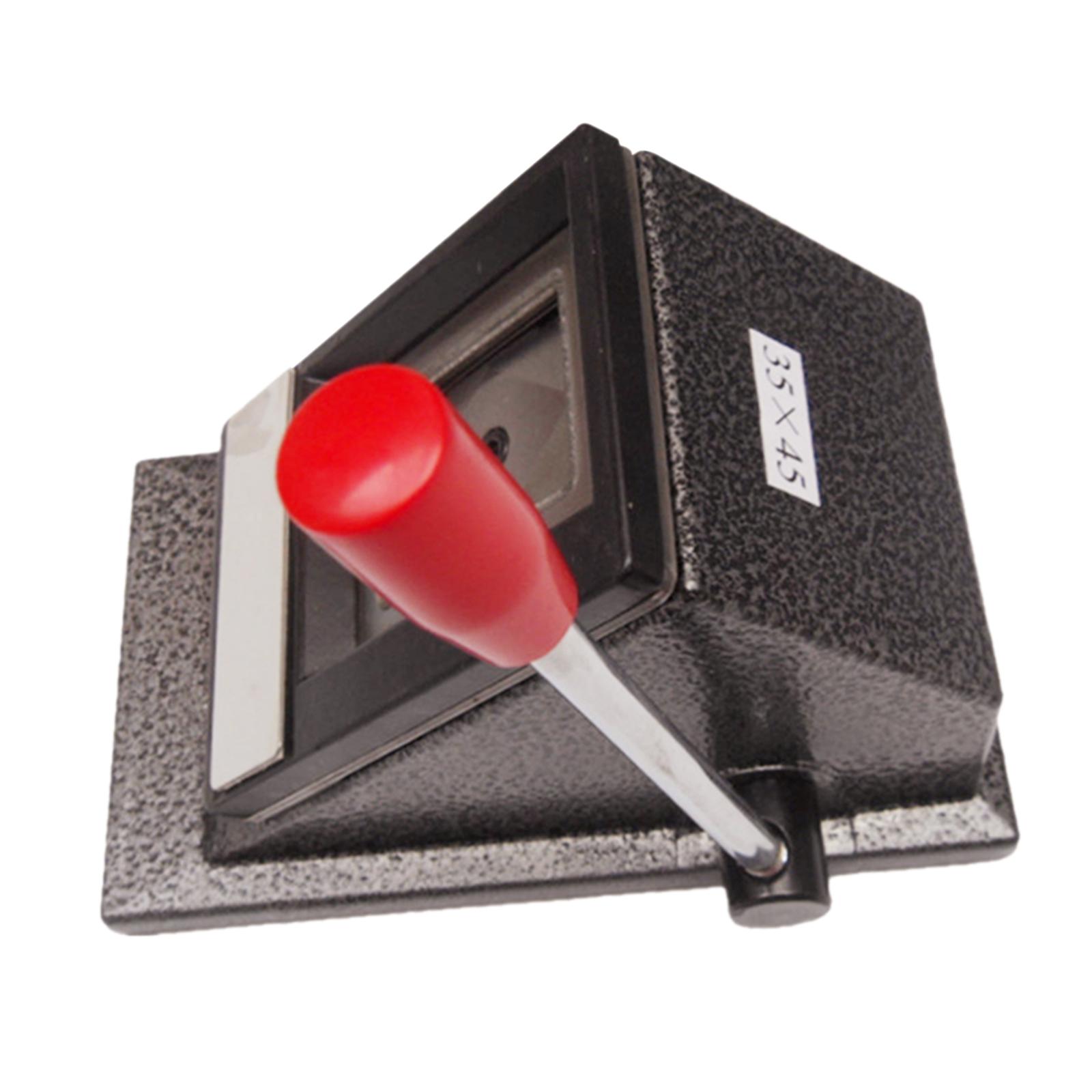 Magideal - Cortador De Fotos Manual, Perforador De Corte De Tarjetas De Crédito, 1,38X1,77 Pulgadas, Fabricante De Botones De Insignia De Ángulo Recto Para Hacer