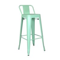 Tolix - Pack 4 Pisos 77Cm Menta Respaldo Bajo, Bar