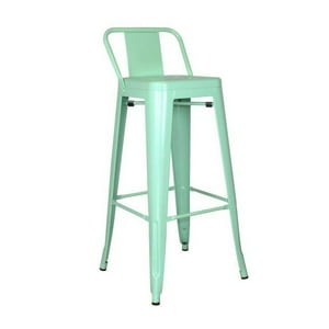 Tolix - Pack 4 Pisos 77Cm Menta Respaldo Bajo, Bar