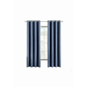 Genérico - Cortina Blackout 100% 2 Paños 140X220Cm Textura Lino Denim