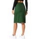thumbnail image 3 of INSPIRE CHIC Falda de Mezclilla de Cintura Alta para Mujer, Falda de Jean hasta la Rodilla con Dobladillo Deshilachado y Bolsillos Verde S, 3 of 6