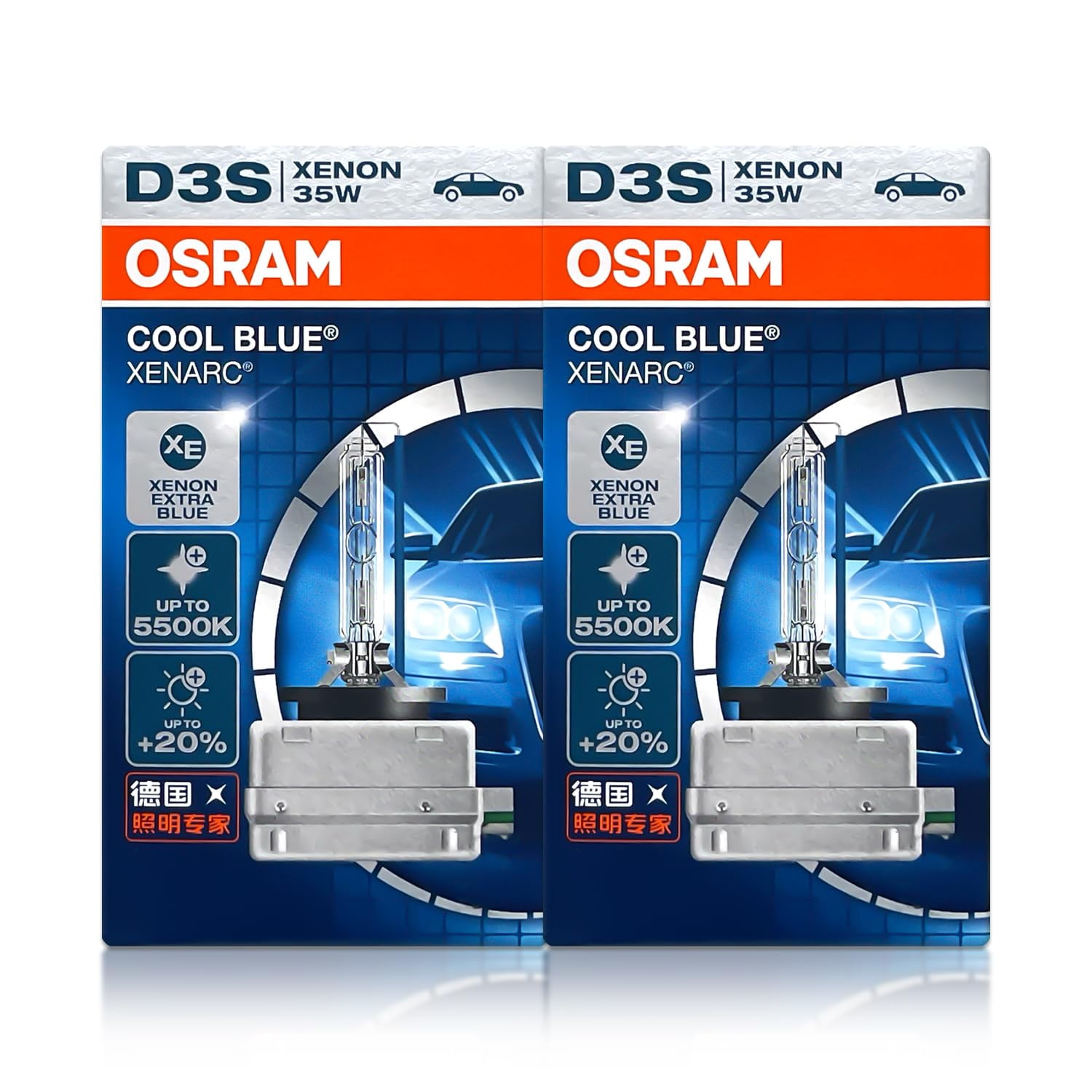 Ampolleta Para Vehículo Osram D3s 42v 35w 5500k Paquete De 2