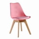 thumbnail image 2 of Silla Moderna Tulip Acolchada Ecocuero y Polipropileno con Patas de Madera, 2 of 2