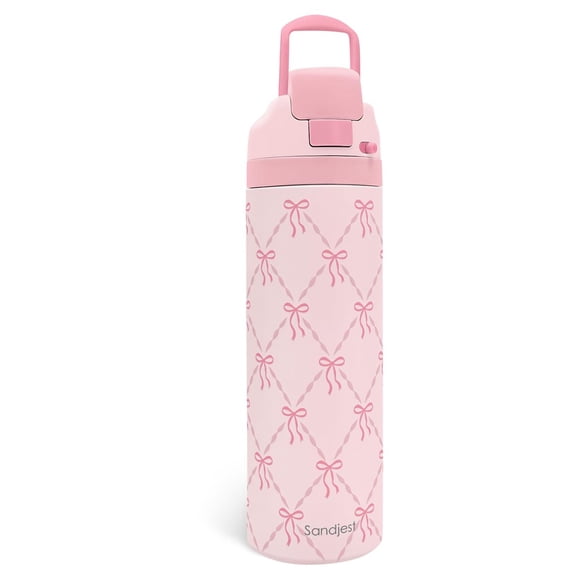 Botella SANDJEST de 680 ml acero inoxidable con pajilla