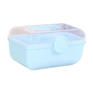 Bothyi - Accesorios Para El Cabello Caja De Almacenamiento Portátil Lindo Para Lazos Para El Cabello Diadema Scrunchies Azul