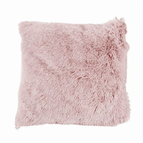 Fundas de cojín peluditas 45x45 cm color rosa