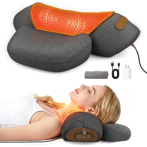 Almohada Masajeadora Voluart 3 en 1: Calor, Tracción y Vibración