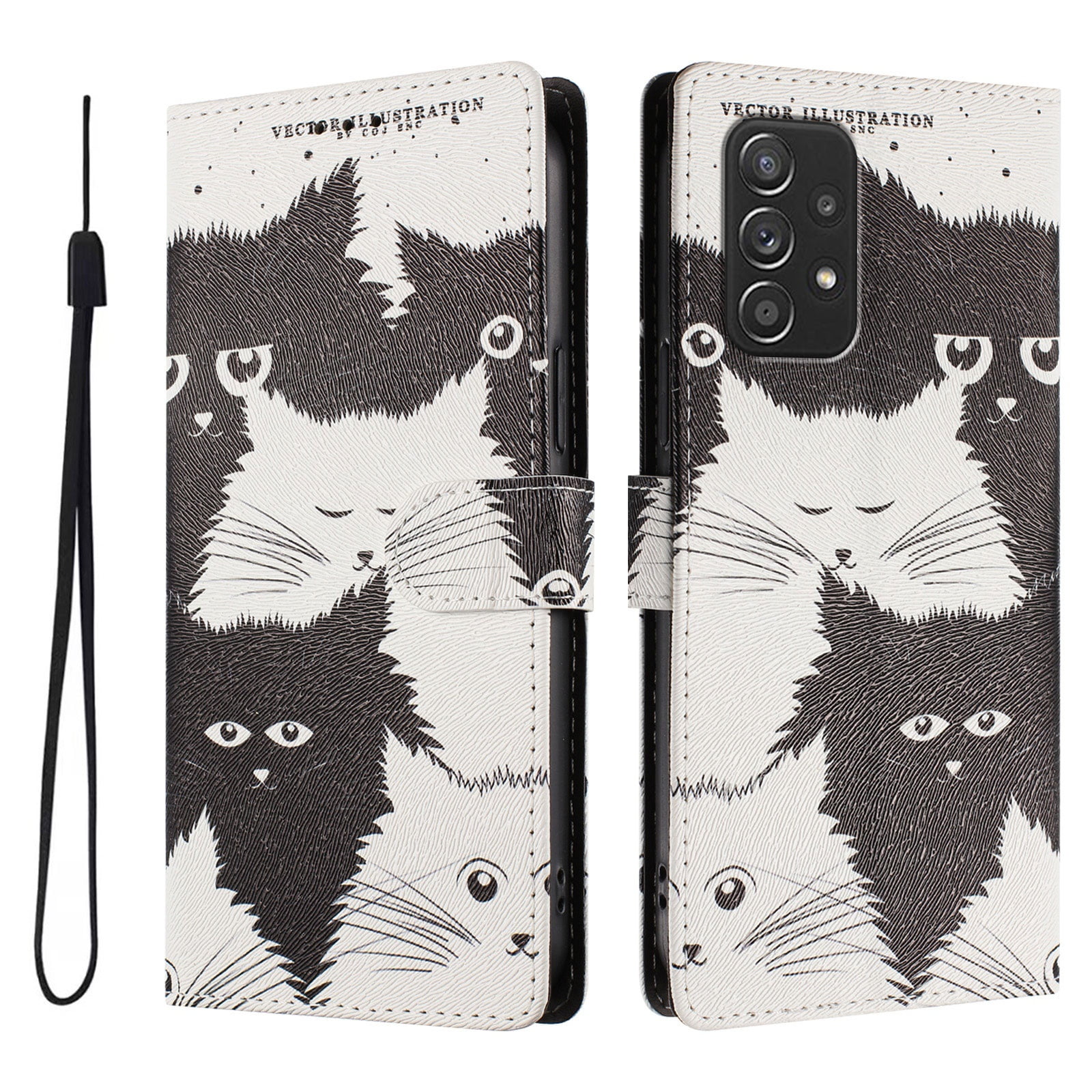 Foxdock Funda Tipo Cartera Para Samsung Galaxy A52/a52s Con Soporte Y Correa – Diseño De Patrones Lindos