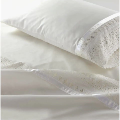 Riqui - Sábanas King Broderie Crudo