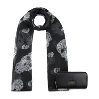 Kubayoff - Kenneth Cole - Pack Bufanda Omani Negro + Billetera Goldy Negro