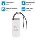 thumbnail image 3 of Condensador de Funcionamiento Uxcell 70uF CBB60, Condensador de Arranque con 2 Cables, Motor de Arranque AC 450V con Frecuencia de 50Hz/60Hz, Adecuado para Compresores de Aire Bombas, Blanco, 3 of 6