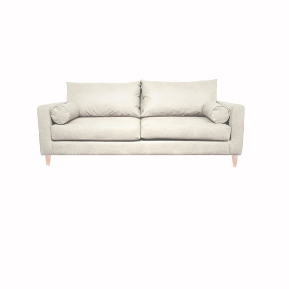 Sofa Indu 2 Cuerpos Felpa Crema