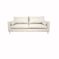 Induhome - Sofa Indu 2 Cuerpos Felpa Crema