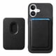 thumbnail image 1 of Funda de Cuero Magnética con Tarjetero para iPhone 16 Cubierta Delgada Negro, 1 of 5