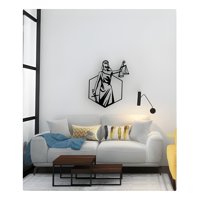 Genérico - Cuadro Balanza Justicia En Madera