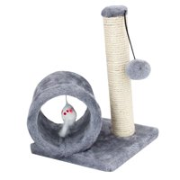 Magideal - Rascador Para Gatos, Juguetes De Bolas Interactivos, Túneles, Estera De Sisal De Cartón, Almohadilla Para Rascar Para Gatos, Almohadilla Para , Gris