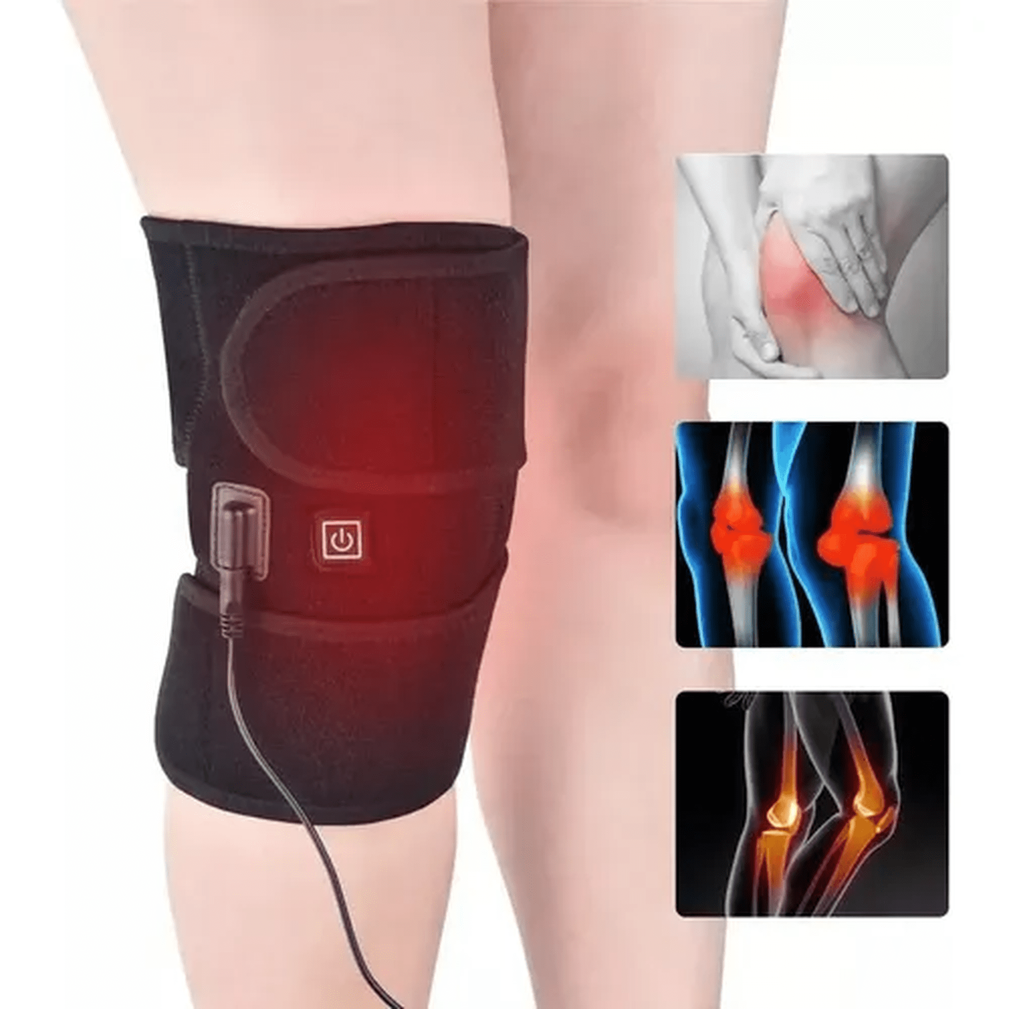Genérico - Rodillera Para Artritis, Rodillera Para Terapia De Calor Color Negro