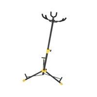 Magideal - Soporte Triple Para Guitarra, 3 Cabezales, Soporte De Pie De Hierro, Soporte De Suelo Para Guitarra Eléctrica, Acústica, Ukelele, Instrumento Musical, Cabeza De Goma Amarilla