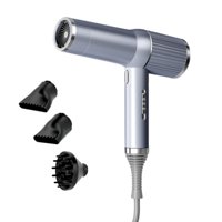 Magideal - Mini Secador De Pelo De Alta Potencia, Soplador De Aire Portátil, Herramienta De Secado Rápido Para Cabello Multiusos, Secador De Pelo Para Dormitorio Boquilla Gris 3