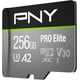 thumbnail image 2 of Tarjeta de memoria PNY PRO Elite 256GB microSDXC Class 10 U3 V30, 2 of 7